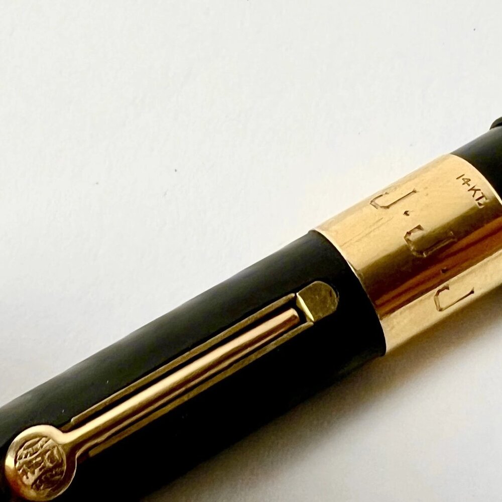 ​Antique Waterman Fountain Pen – 14K Yellow Gold Clip Cap - Picture 5 of 9